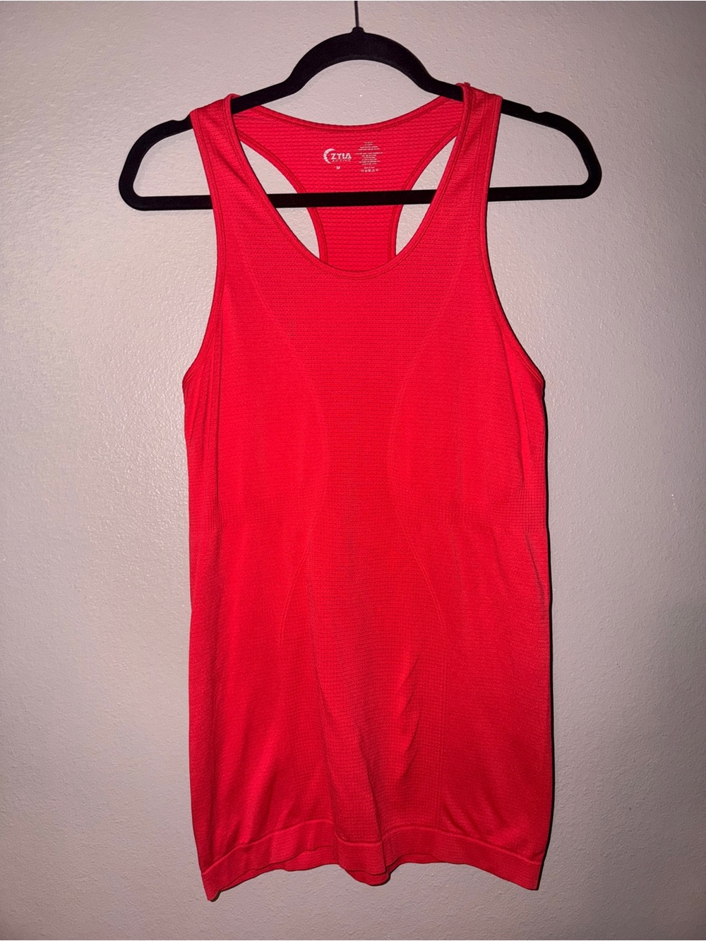 ZYIA Vibrant Coral-Red Racerback Tank